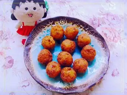 Fried vegetable meatballs with bean dregs