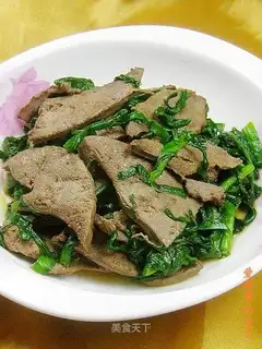 stir-fried mutton liver with leeks