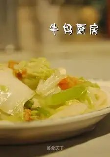 Shrimp shrimps and cabbage