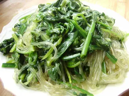 stir-fried vermicelli with spinach
