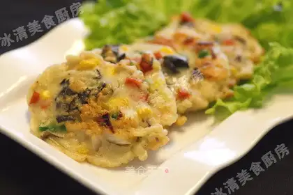 Colorful lotus root cake