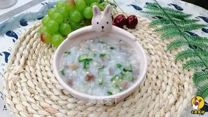Beef ace mushroom congee