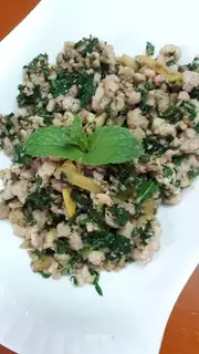 Mint fried meat