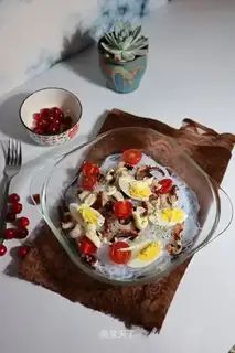 Seafood fruit fan salad