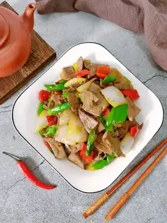 Onion fried liver