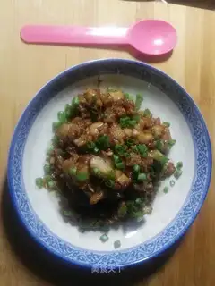 Meat and eggplant