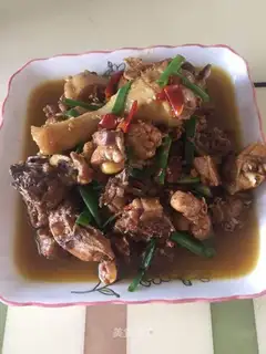 A red roasted chicken
