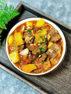 Tomato potato steak