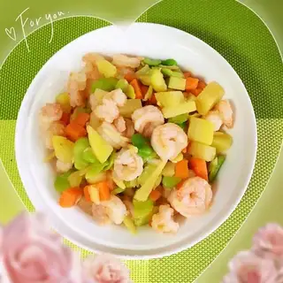Shrimp is fried