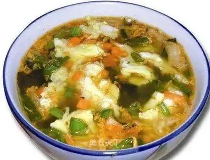 Spicy eggs soup
