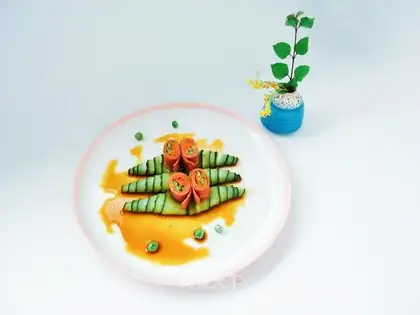 Bacon vegetable butterflies