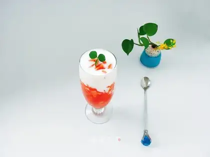 Sour cream watermelon juice