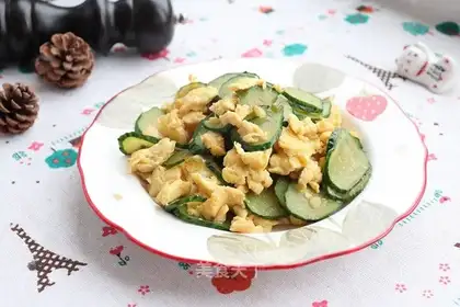 cucumber fried eggs