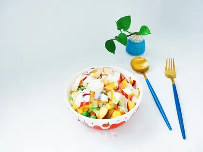 Sour milk field fruit salad