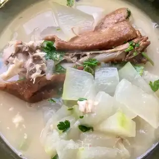 Roasted duck stew