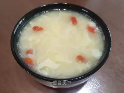 Rice and egg soup