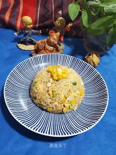 Corn and garlic fried rice