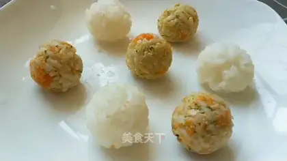 The salmon and vegetables