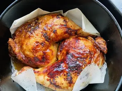 Air-cooked chicken leg
