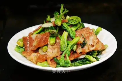 Old sprouts and bacon