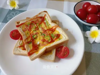 Toast omelet