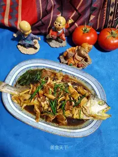 Scrambled radish and veggie fish