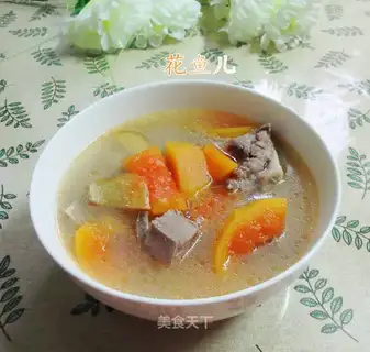Pumpkin bone soup