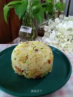 Curry cucumber ham and rice