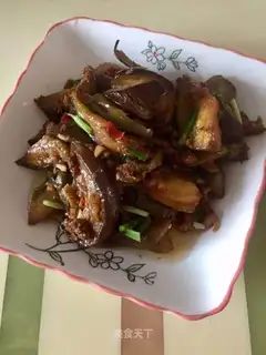 Meat and eggplant