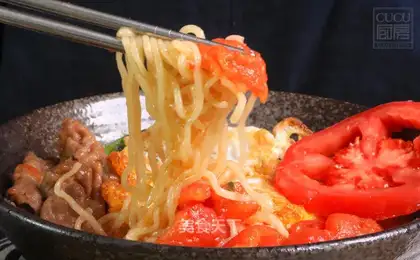 Tomato fat noodles