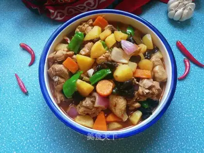 Carrot potatoes, chicken legs