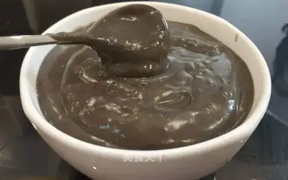 Homemade black sesame paste