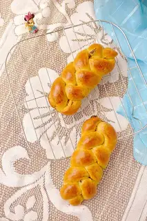 Triple milk raisin braid bread
