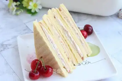 Cheese tuna ham sandwich