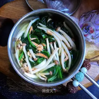 Crab mushroom spinach soup