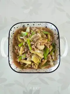 Meat and eggplant