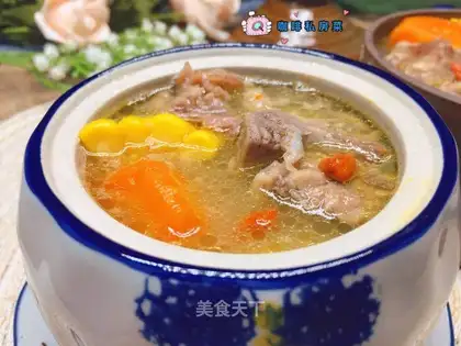 Carrot cornbone soup