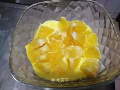 Simple fruit milk pudding