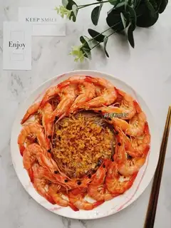 Garlic fan shrimp