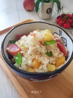 Weenie sausage potato rice