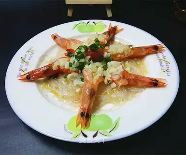 Garlic fan to shrimp