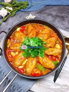 Three-juice chicken wings pan