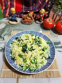 Mustard egg fried rice