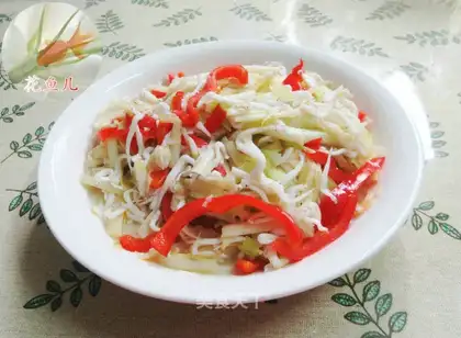 Sprouts of red peppers and silverfish