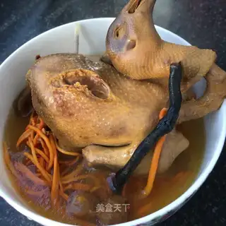Worm grass and pigeon soup