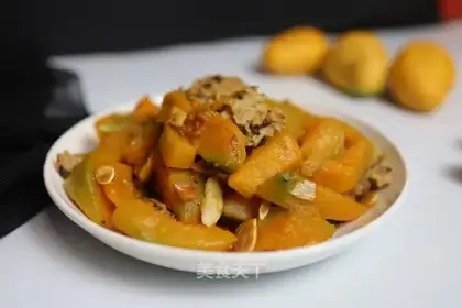 Pumpkin with mushrooms