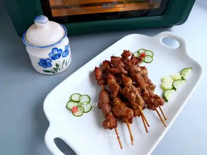 Air-fried lamb