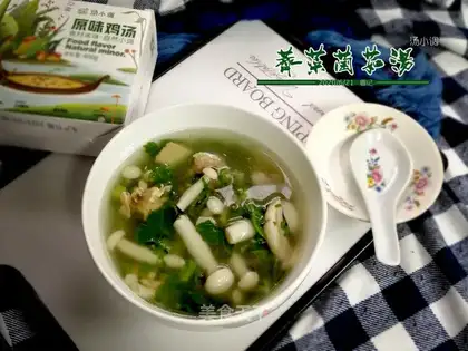 Porridge mushroom soup