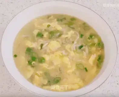 Breakfast egg and soup