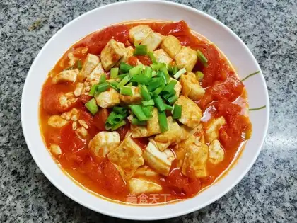 Tomato fried tofu